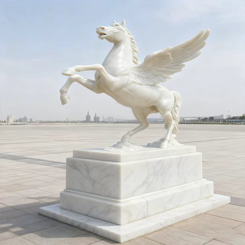 Patung Pegasus Hewan Marmer