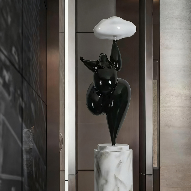 Patung Dekoratif Fiberglass Gaya Pengangkatan Awan