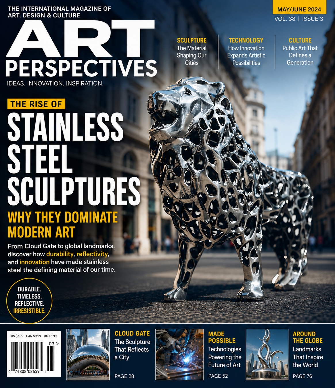 Mengapa Patung Stainless Steel Menjadi Kekuatan Dominan dalam Seni Modern?